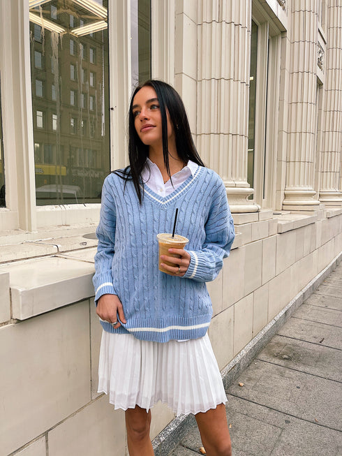 All Eyes On You Sweater// Chambray